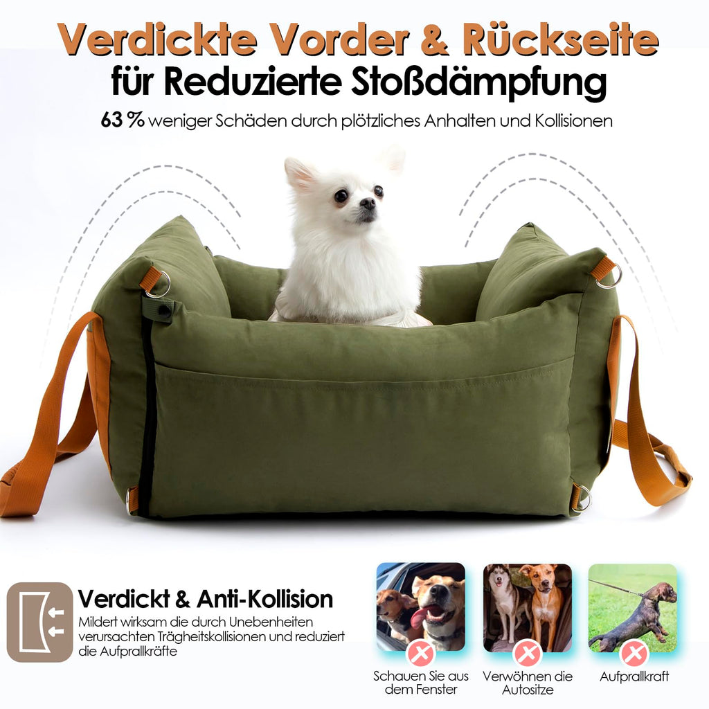 Hundesitz Auto Tragbar für Kleine & Mittlere Hunde bis 15kg
